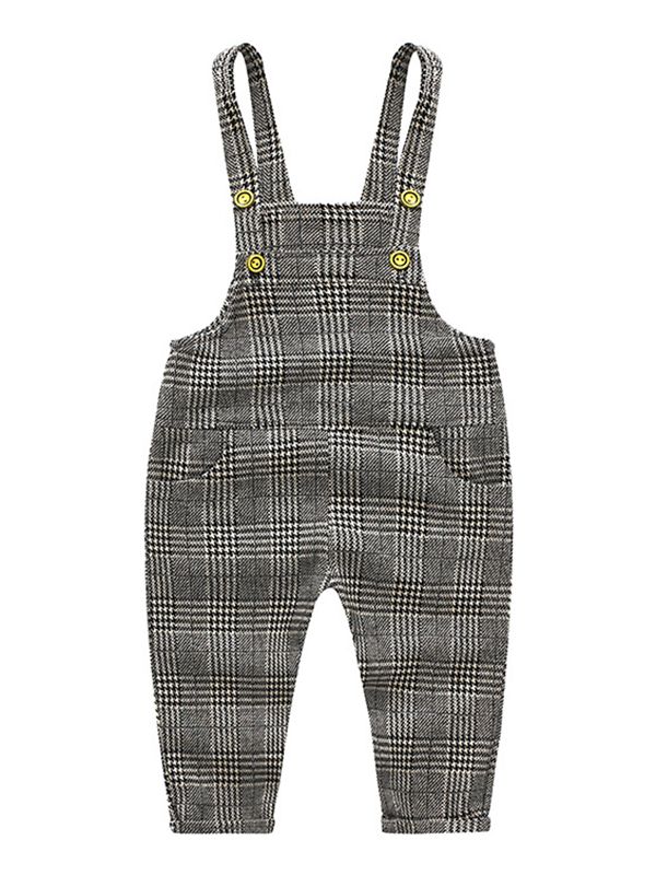 black fabric overalls