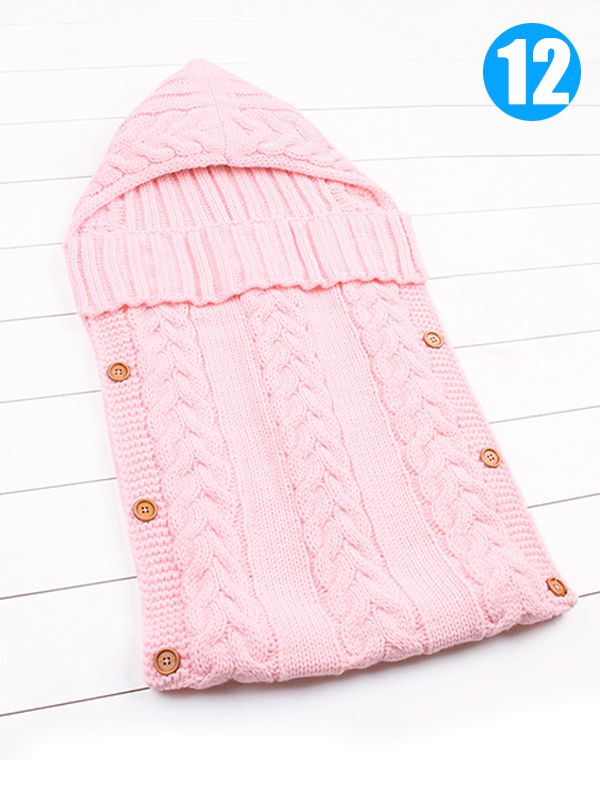 Wholesale Solid Color Acrylic Newborn Baby Wrapper Slee