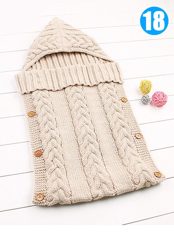 Wholesale Solid Color Acrylic Newborn Baby Wrapper Slee