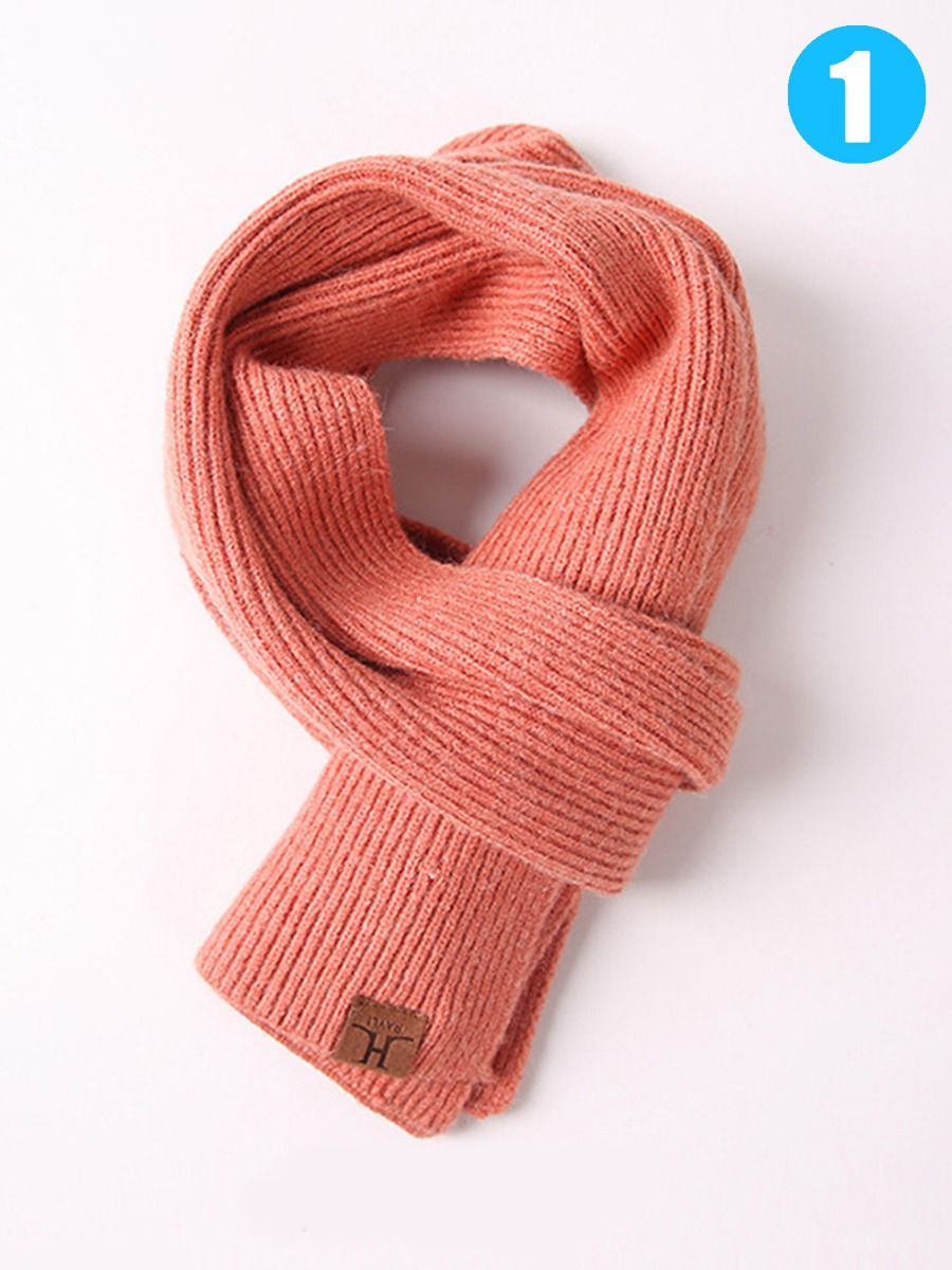 Wholesale Solid Color Infant Boys Girls Knitted Scarf C