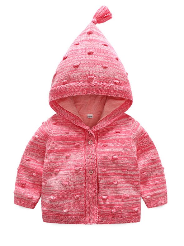 Wholesale Adorable Baby Girl Hooded Jacket Infant Autum