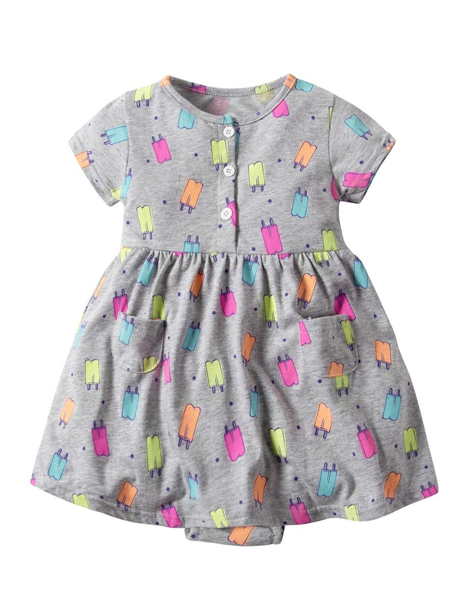 baby girl short sleeve romper