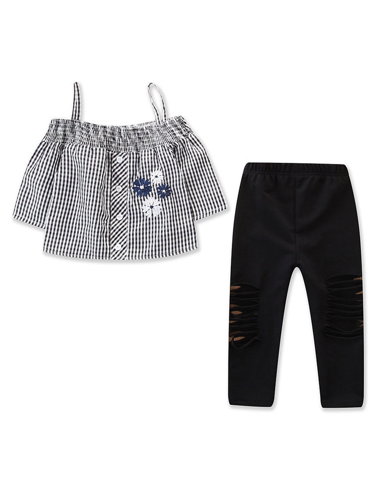 black ripped jeans for little girl