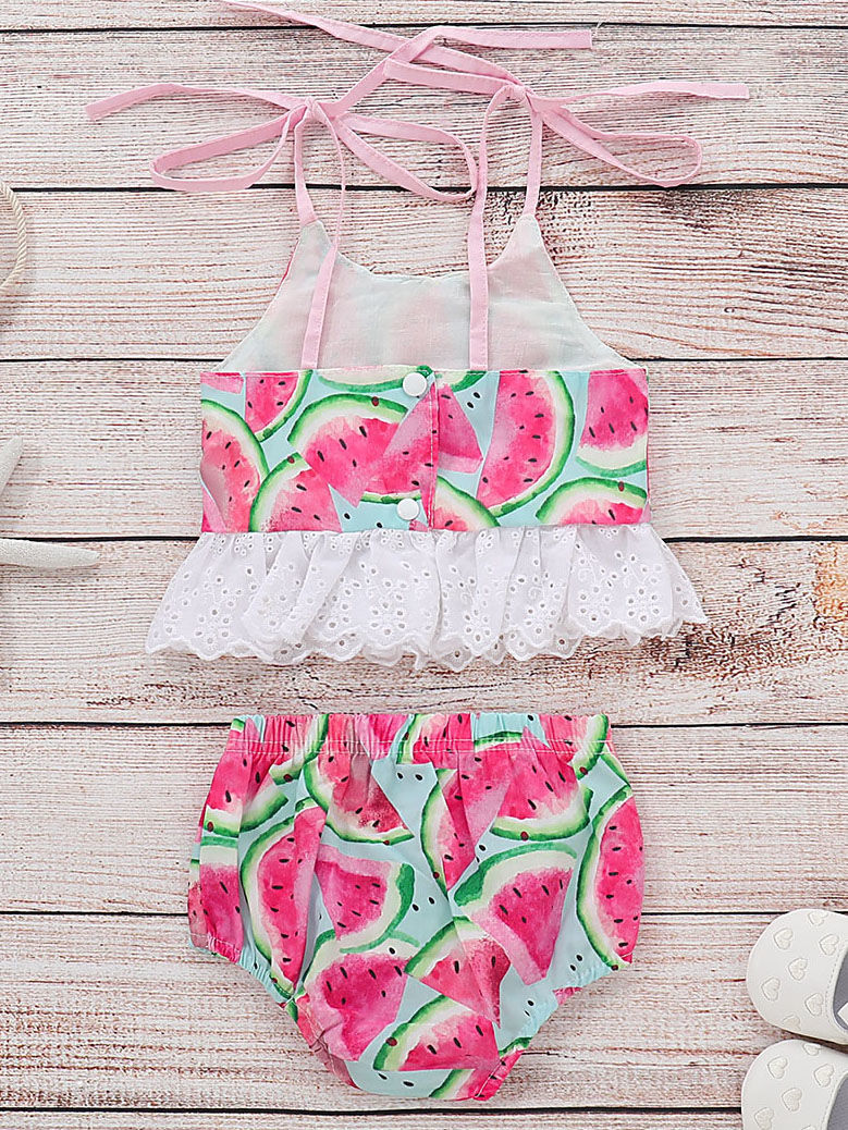 Wholesale 2-Piece Infant Girl Watermelon Print Top & Pa
