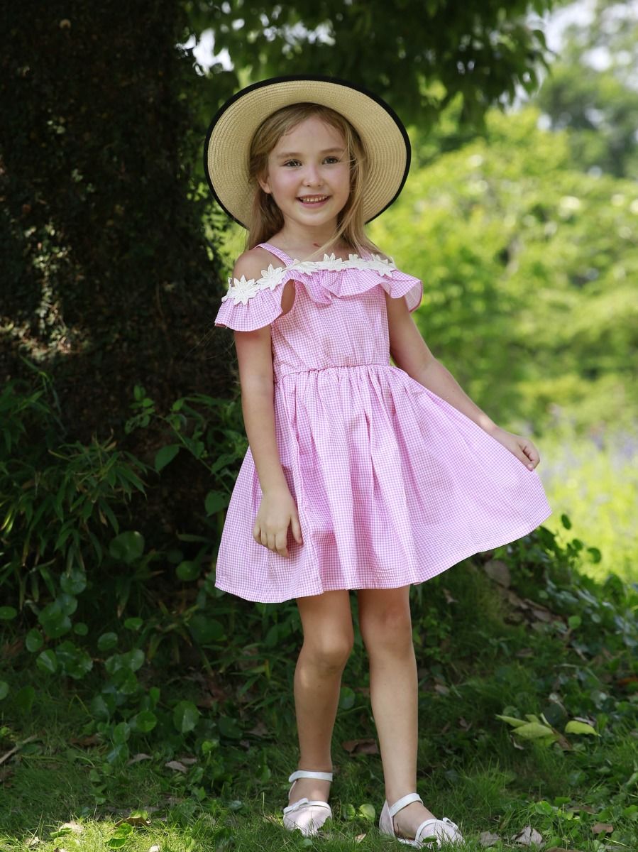 little girl off shoulder dress