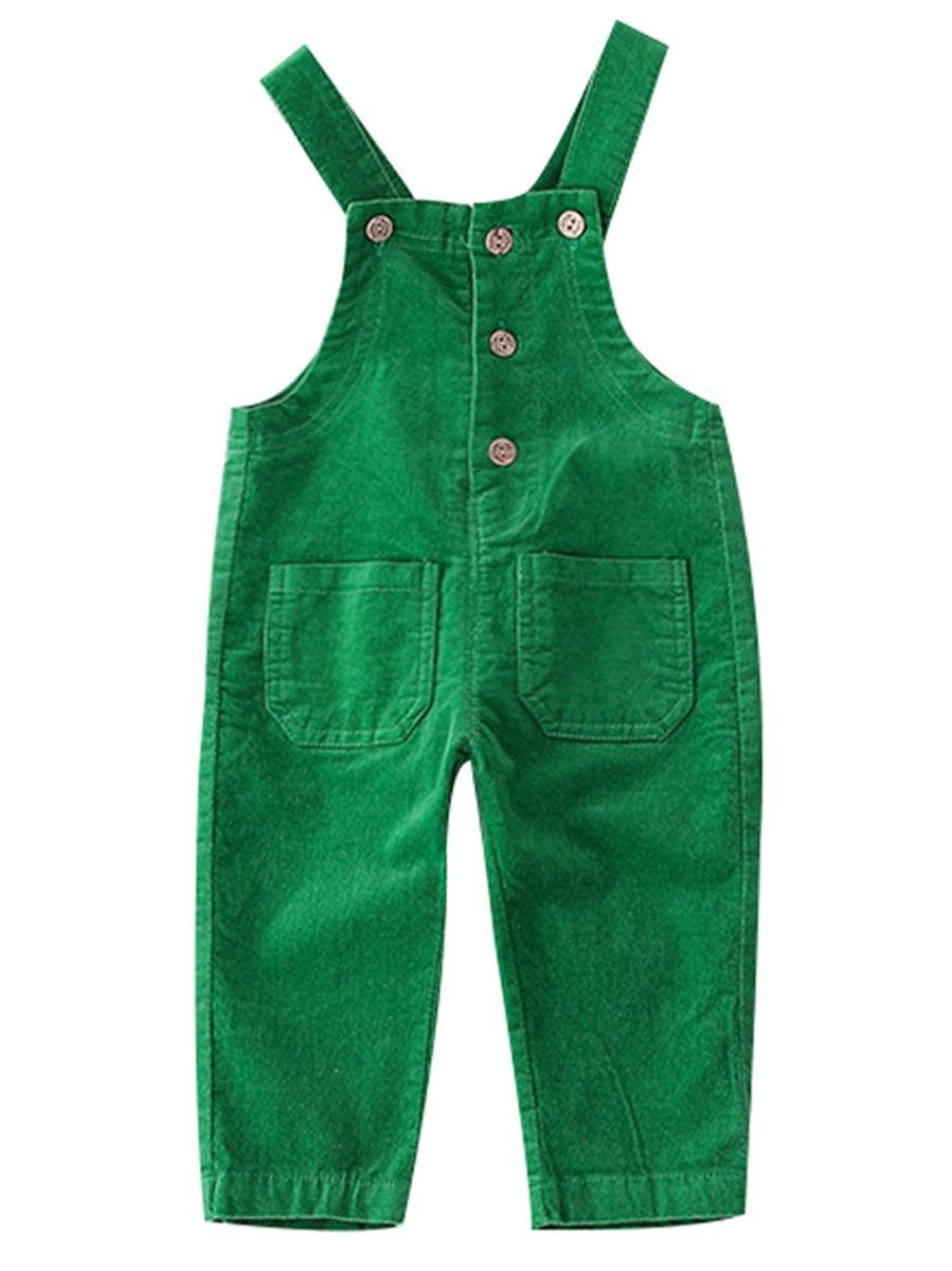 girls green overalls