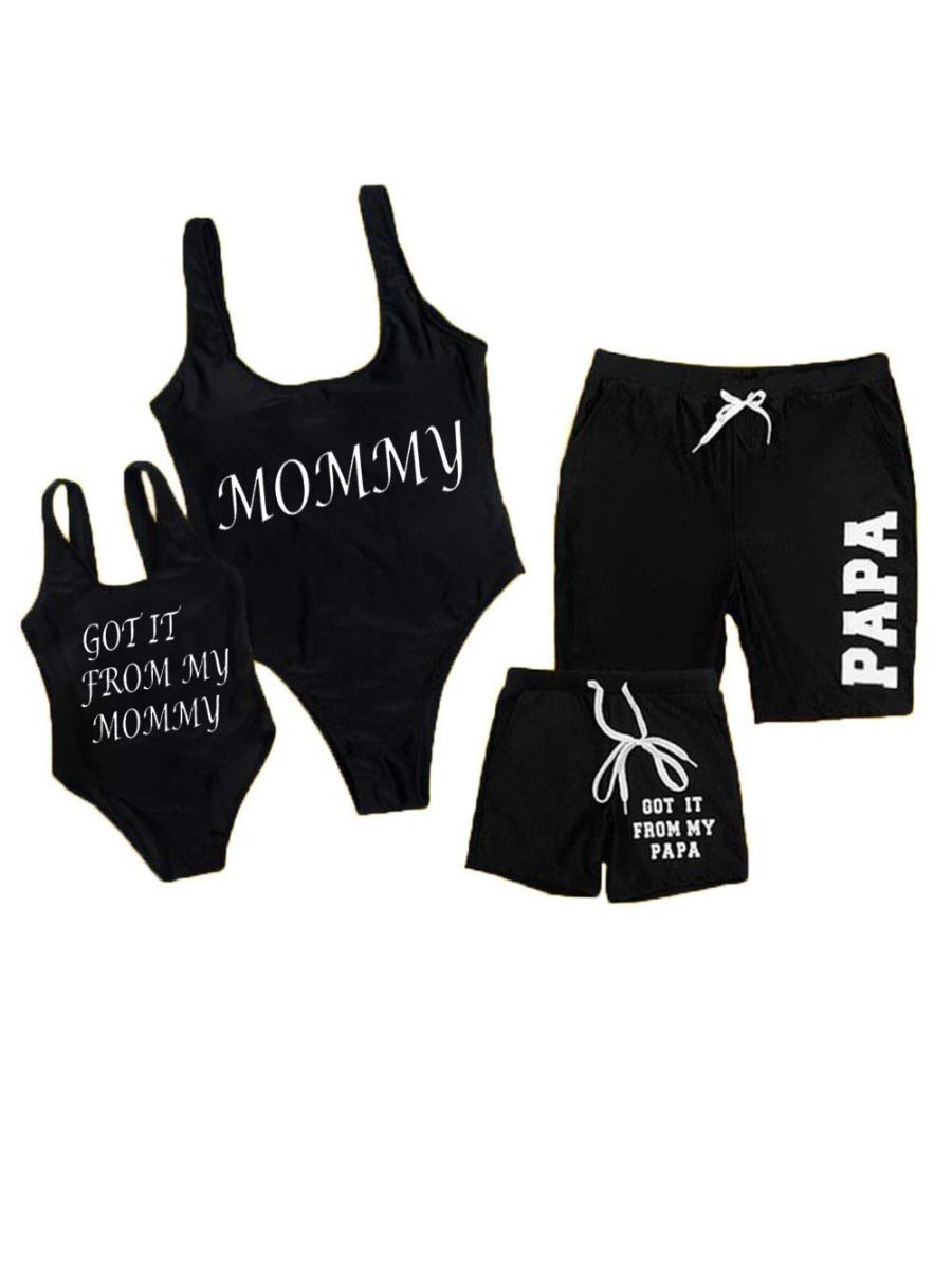 father and baby swim shorts