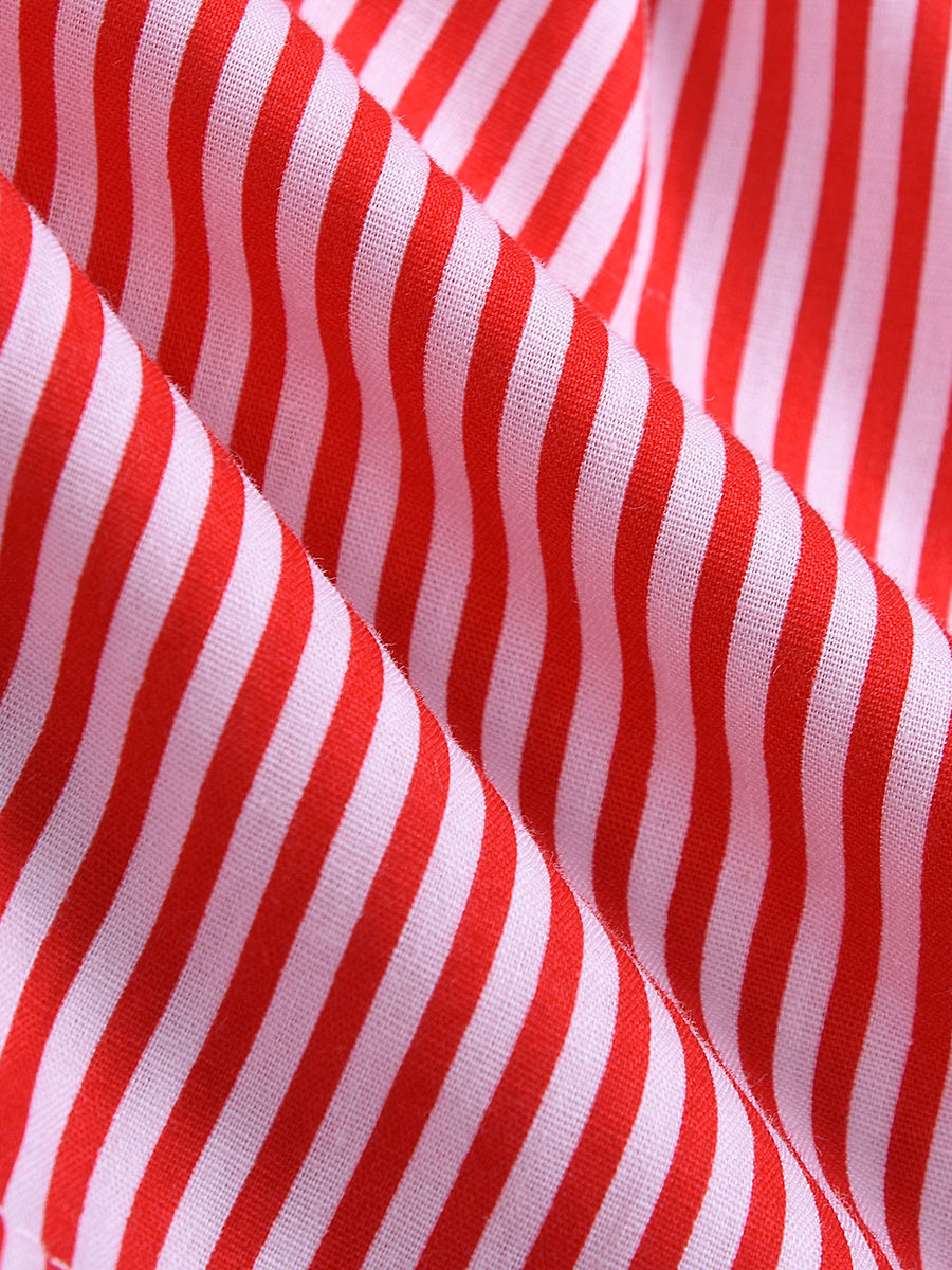 Babyhug Cotton Knit Cap Sleeves Text Printed Top & Polka Dots Skirt With Suspender - White & Red