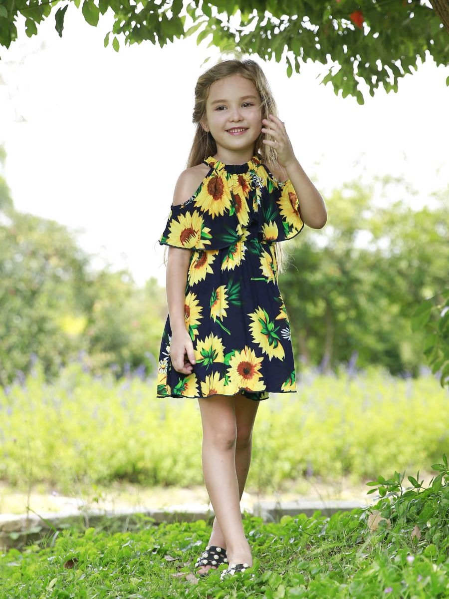 little girl sunflower dress