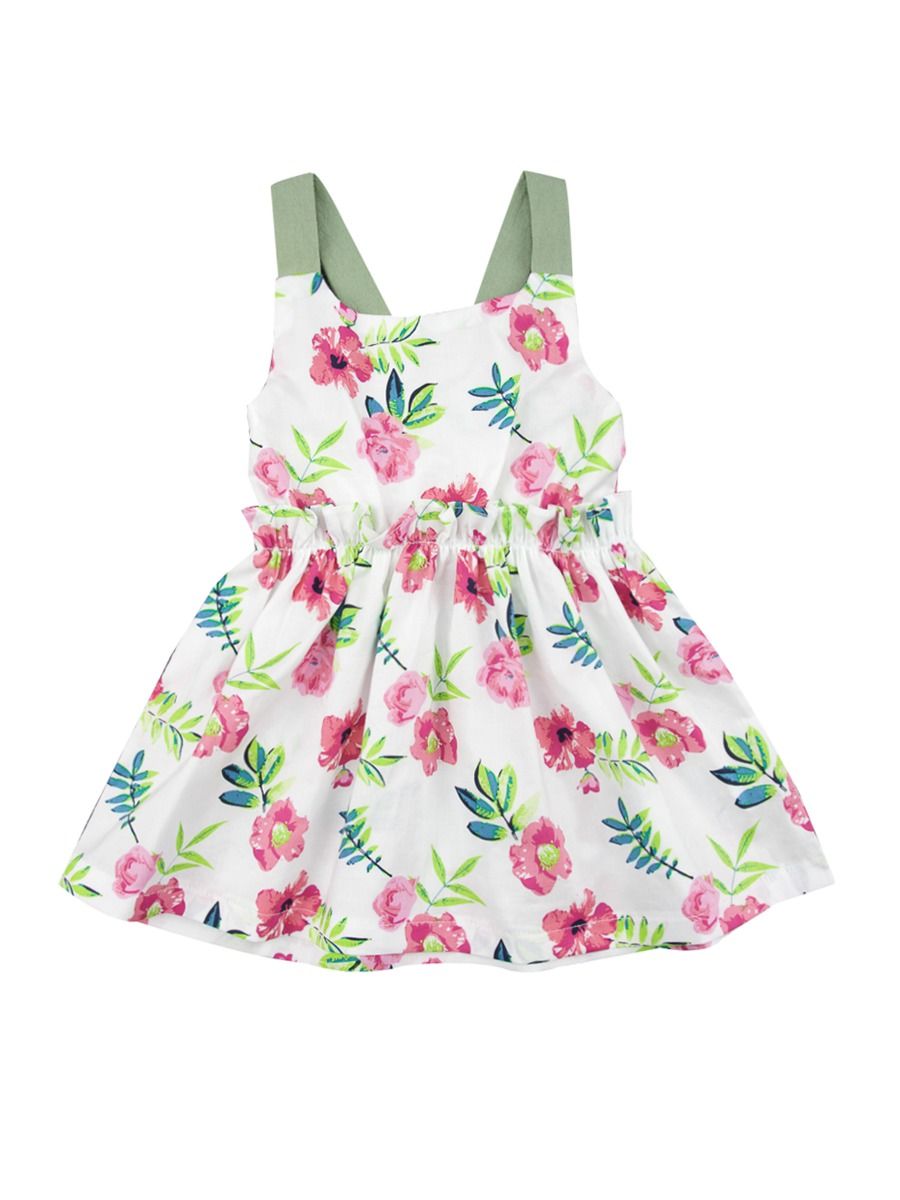 Wholesale Baby Little Girl Floral Backless Sundress 190