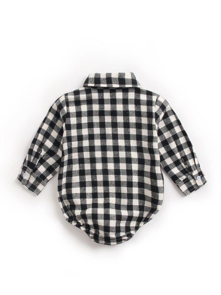 plaid bodysuit baby boy
