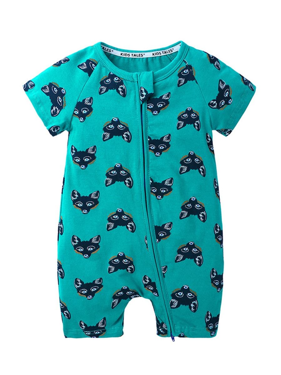 baby boy zip romper