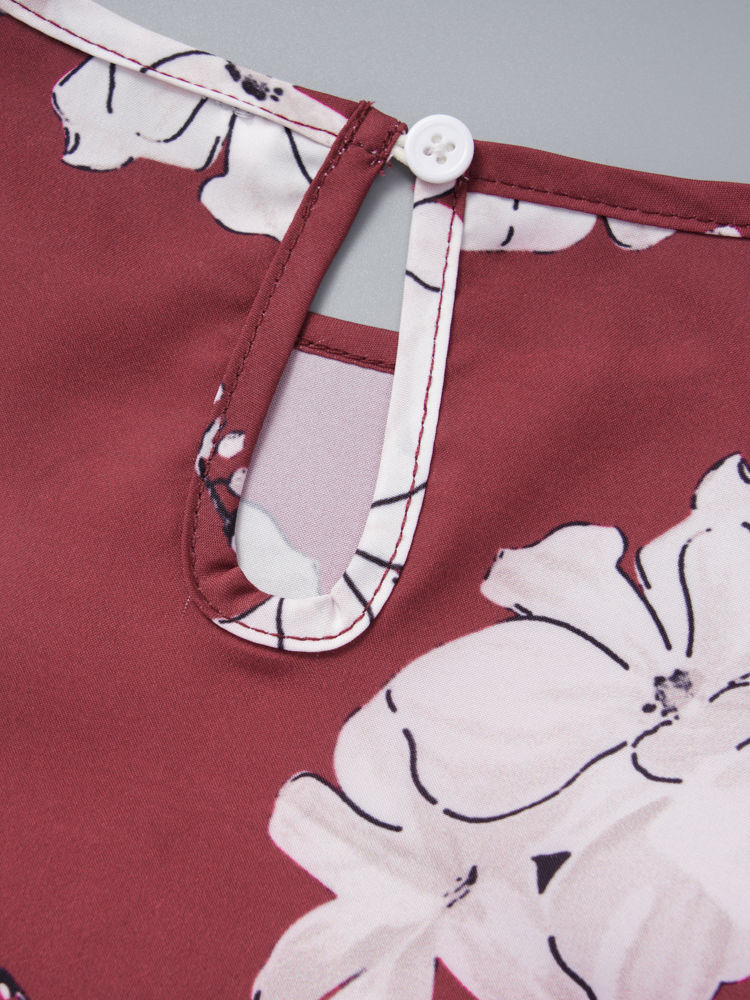 Wholesale Summer Flower Ruffle Dress 19091691 kiskiss