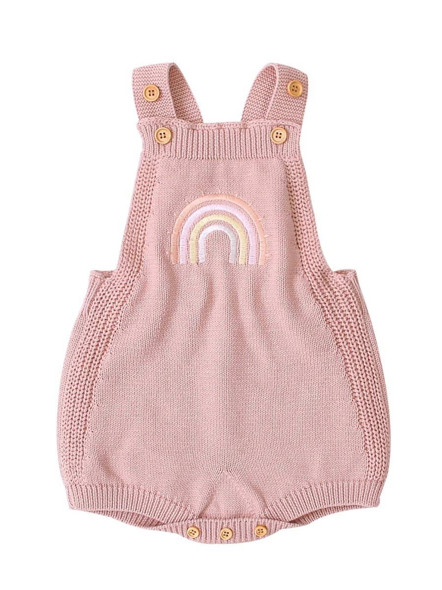 Wholesale Baby Rainbow Knitted Romper 