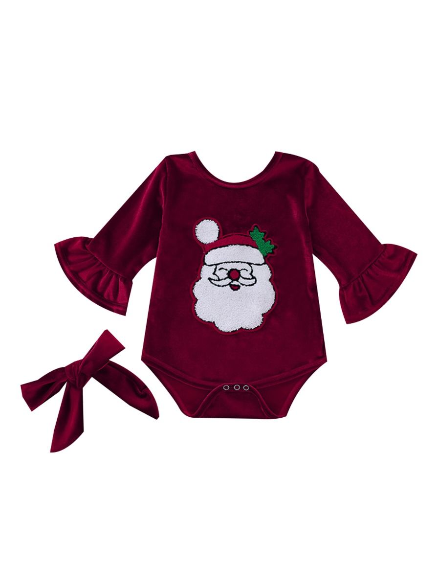 santa romper baby