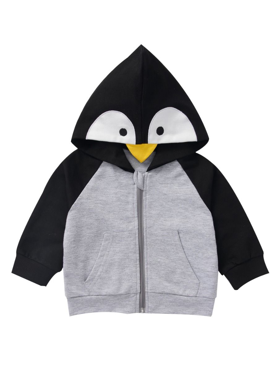 Wholesale Adorable Penguin Hooded Jacket 19103124 - kis