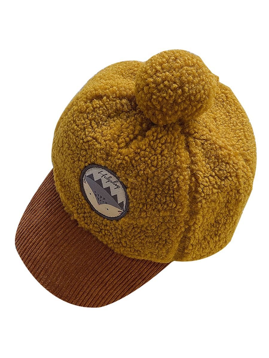 Wholesale Color Blocking Ferber Fleece Baseball Cap 191