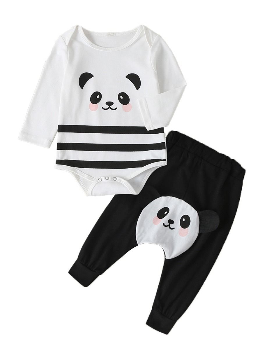 panda romper baby