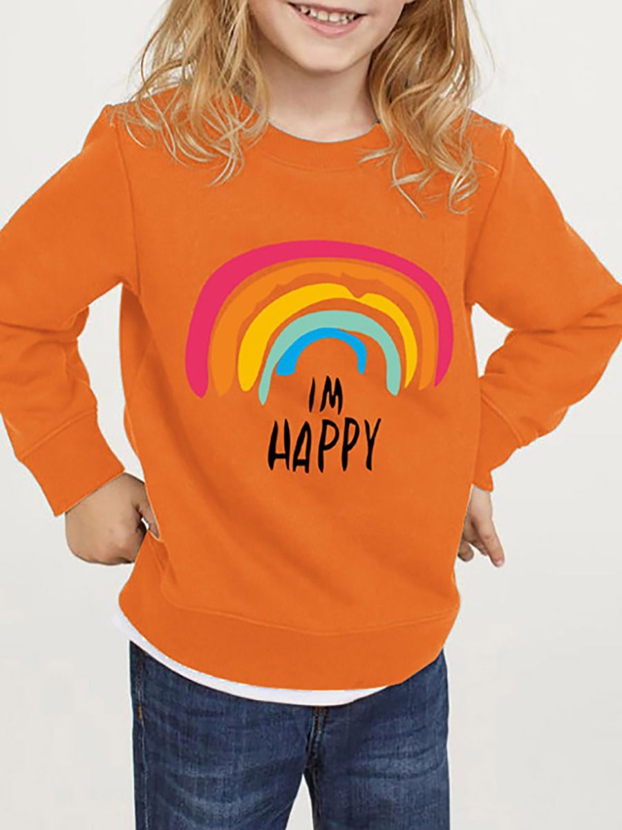 rainbow happy sweatshirt