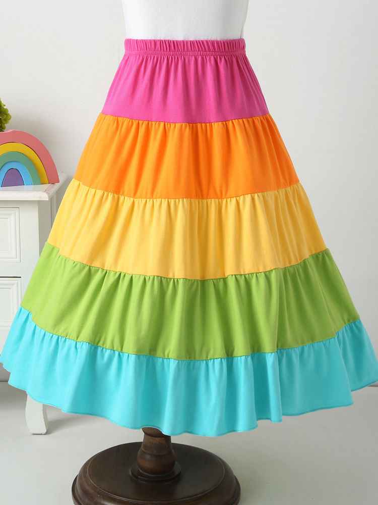Wholesale Little Girl Rainbow Color Skirt 19120924 ki