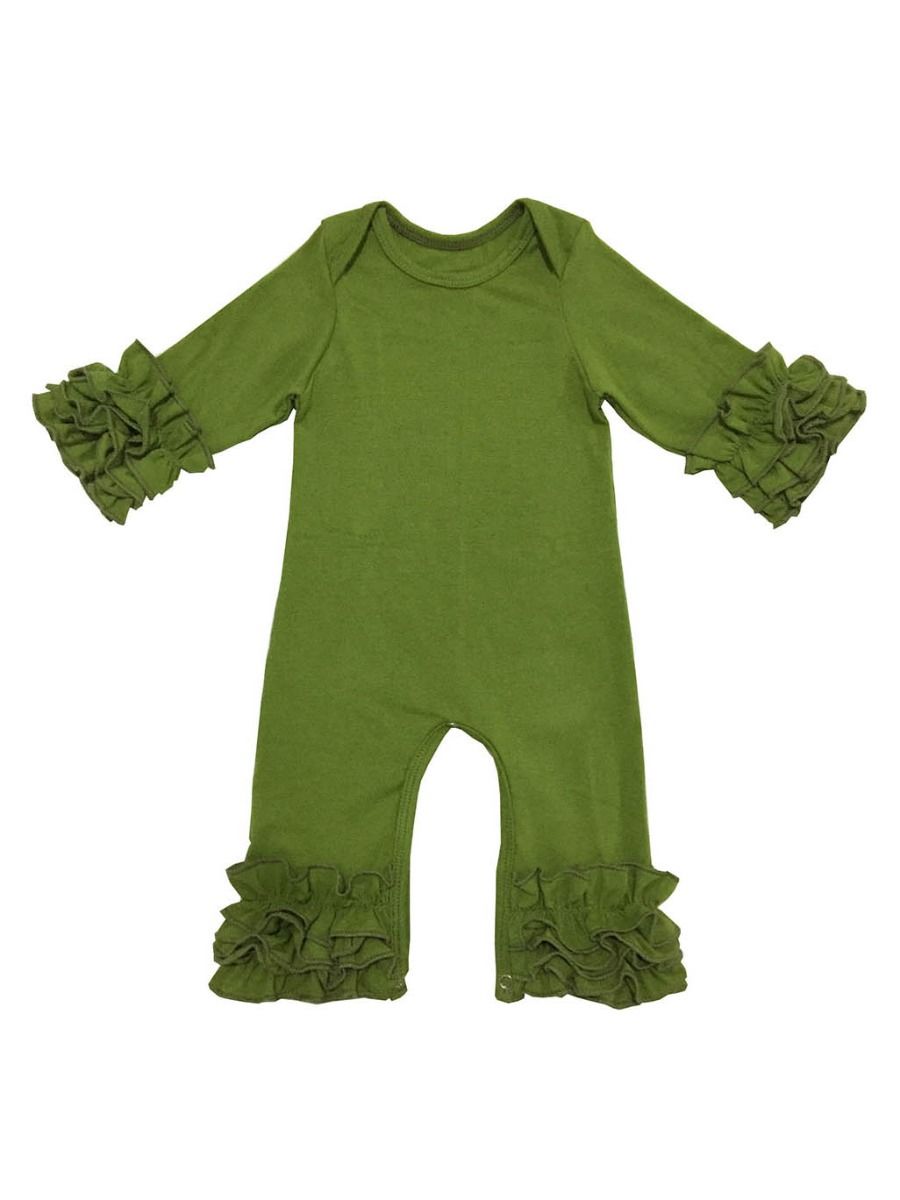 green baby sleepsuit