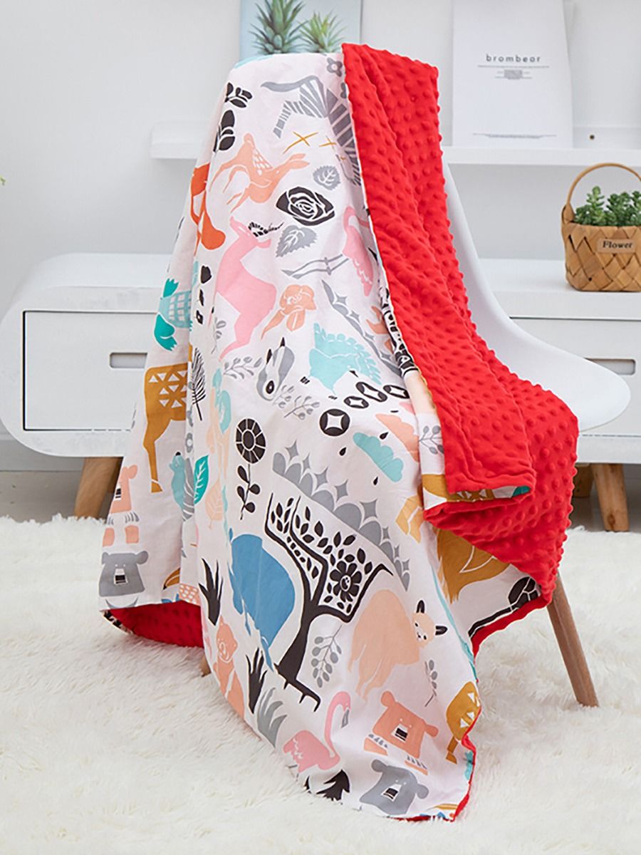 Wholesale Cartoon Print Baby Blanket 19122109 kiskiss