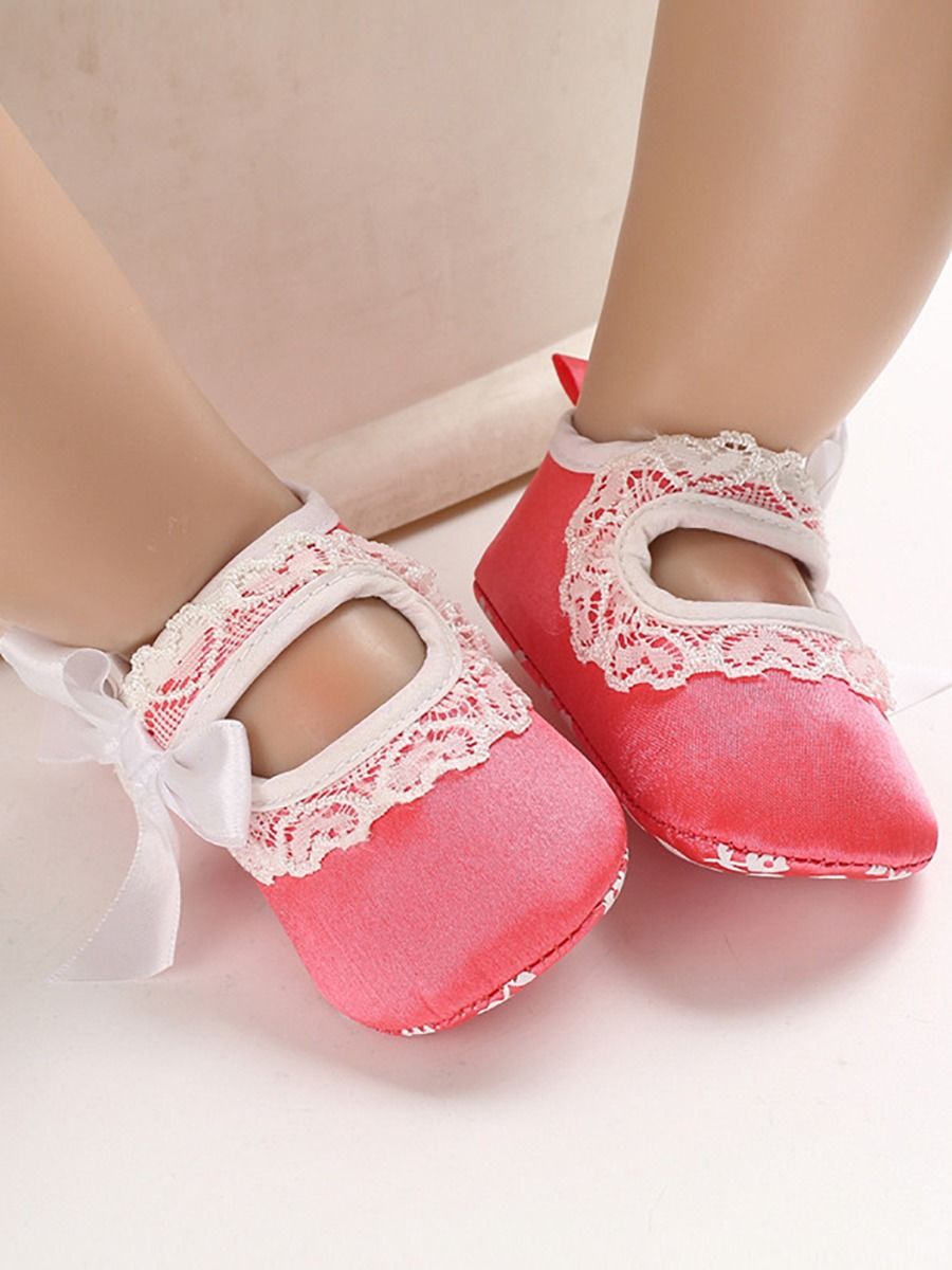 Wholesale Spring Baby Girl Lace Tbar Crib Shoes 191223