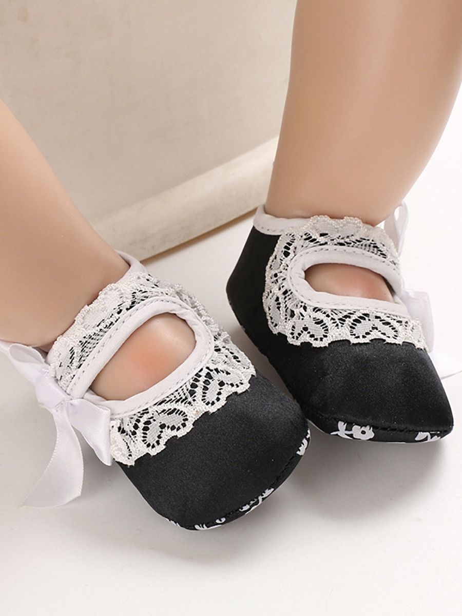 Wholesale Spring Baby Girl Lace Tbar Crib Shoes 191223