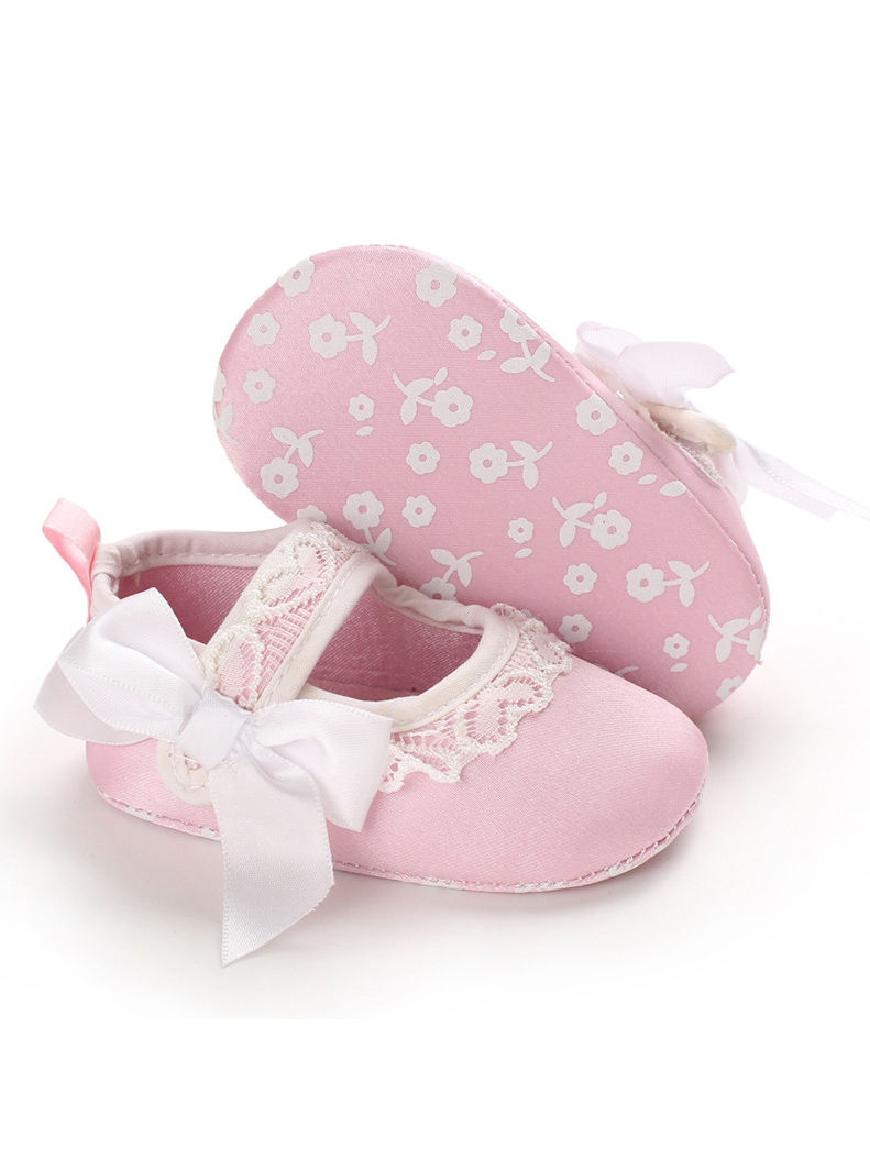 Wholesale Spring Baby Girl Lace T-bar Crib Shoes 191223