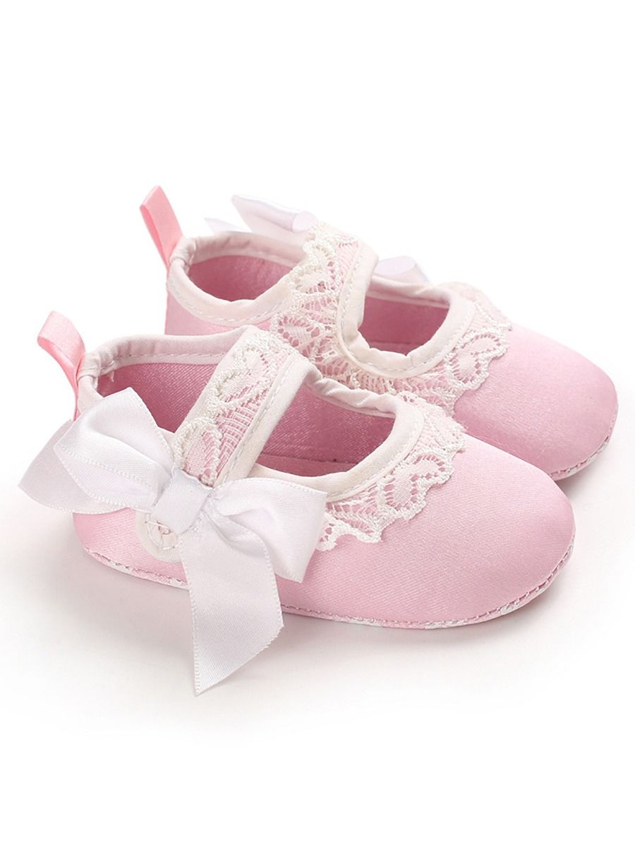 Wholesale Spring Baby Girl Lace Tbar Crib Shoes 191223
