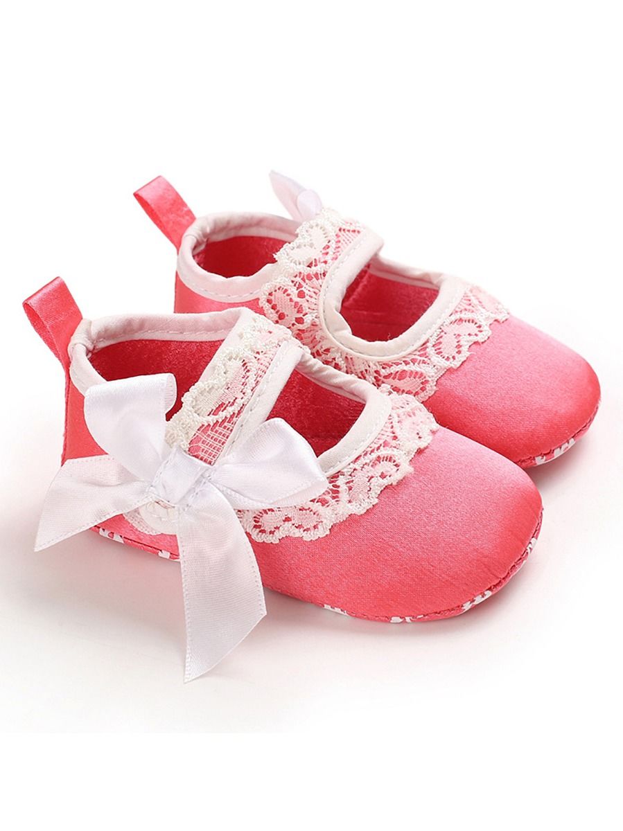 Wholesale Spring Baby Girl Lace Tbar Crib Shoes 191223
