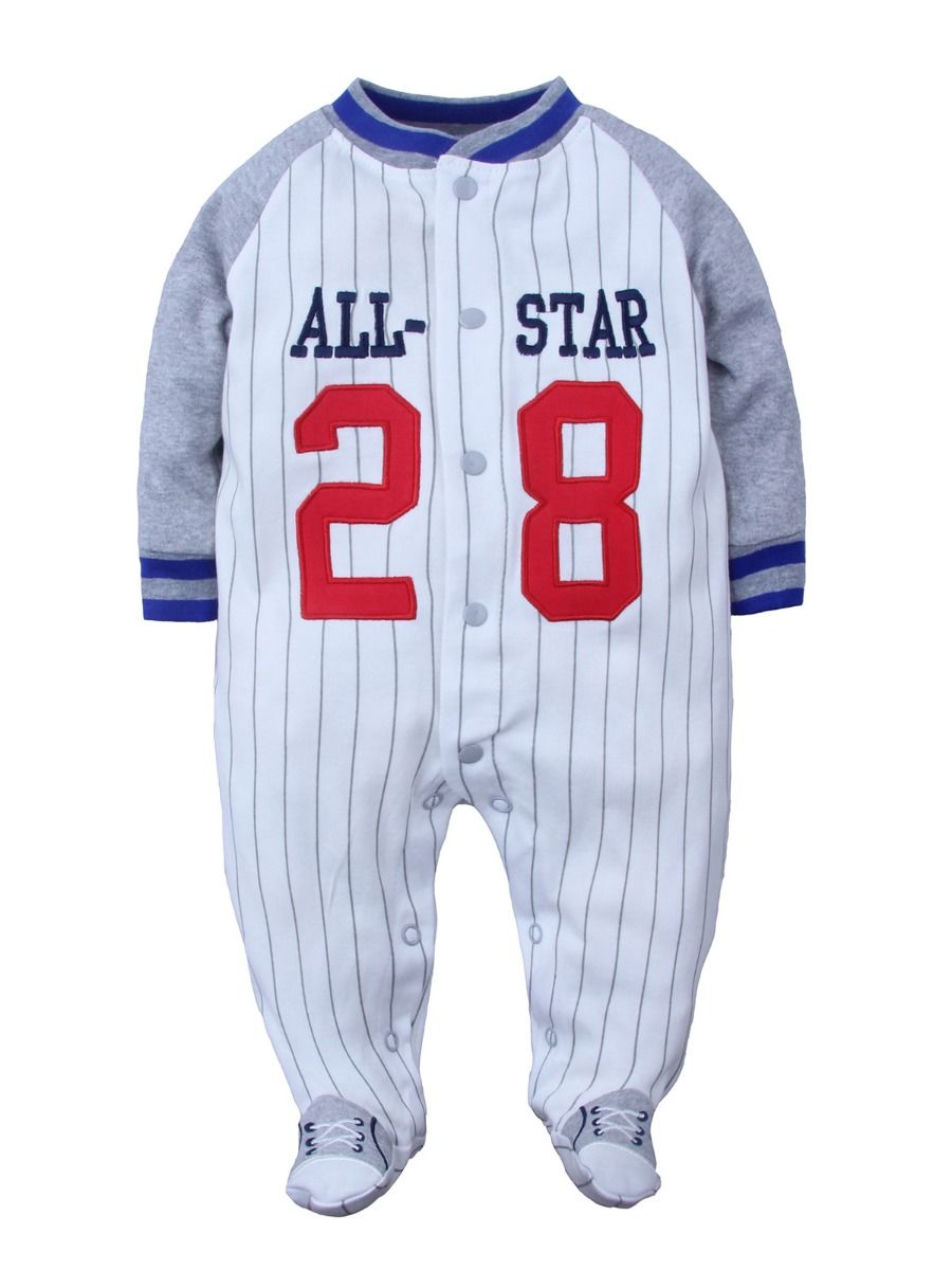 Wholesale Spring Hunk All Star 28 Baby Footed Jumpsuit