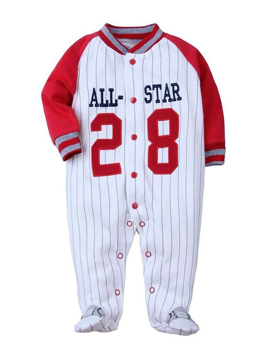 Wholesale Spring Hunk All Star 28 Baby Footed Jumpsuit
