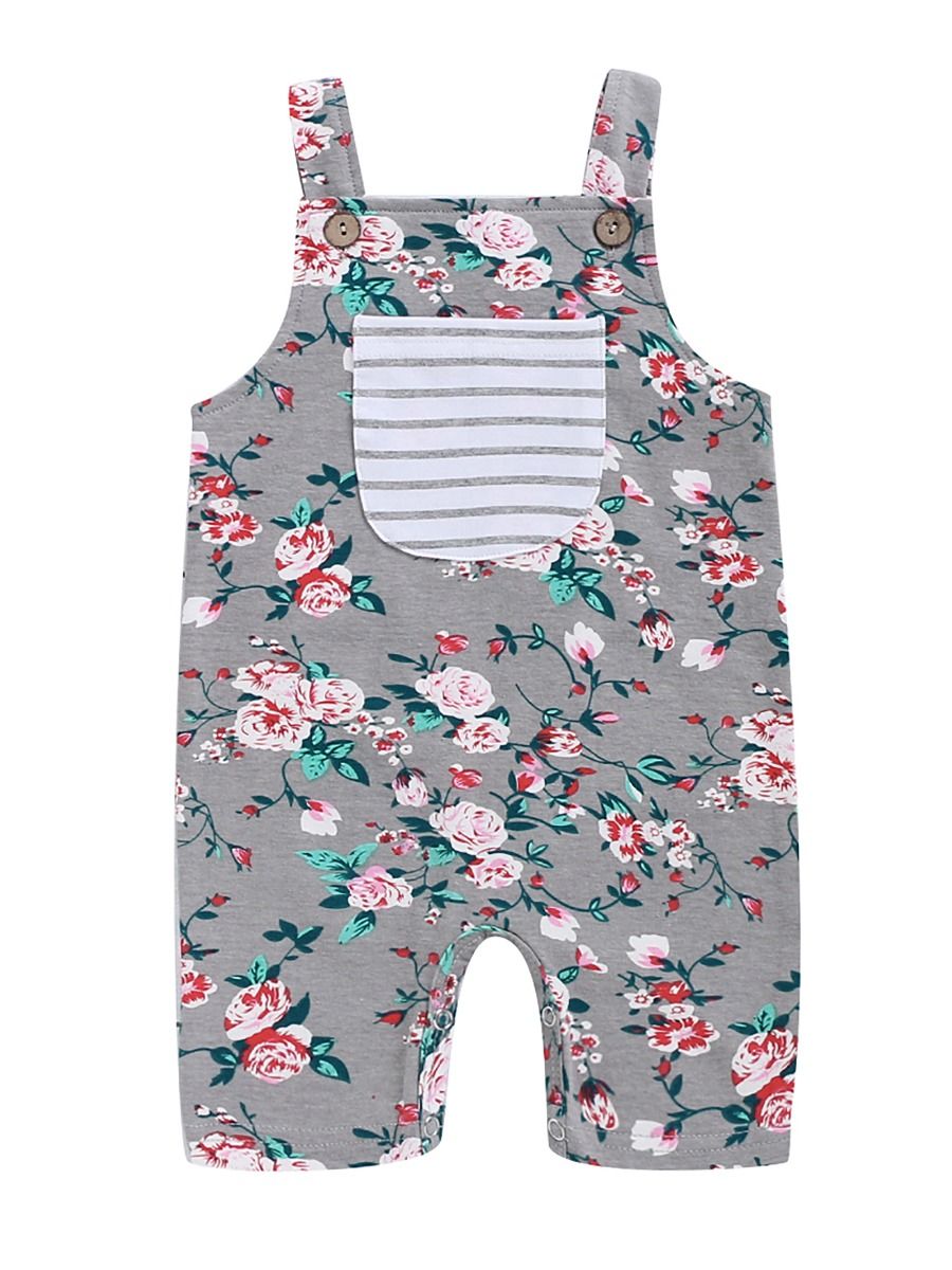 Wholesale Baby Flower Bib Overalls 19122840 kiskissin
