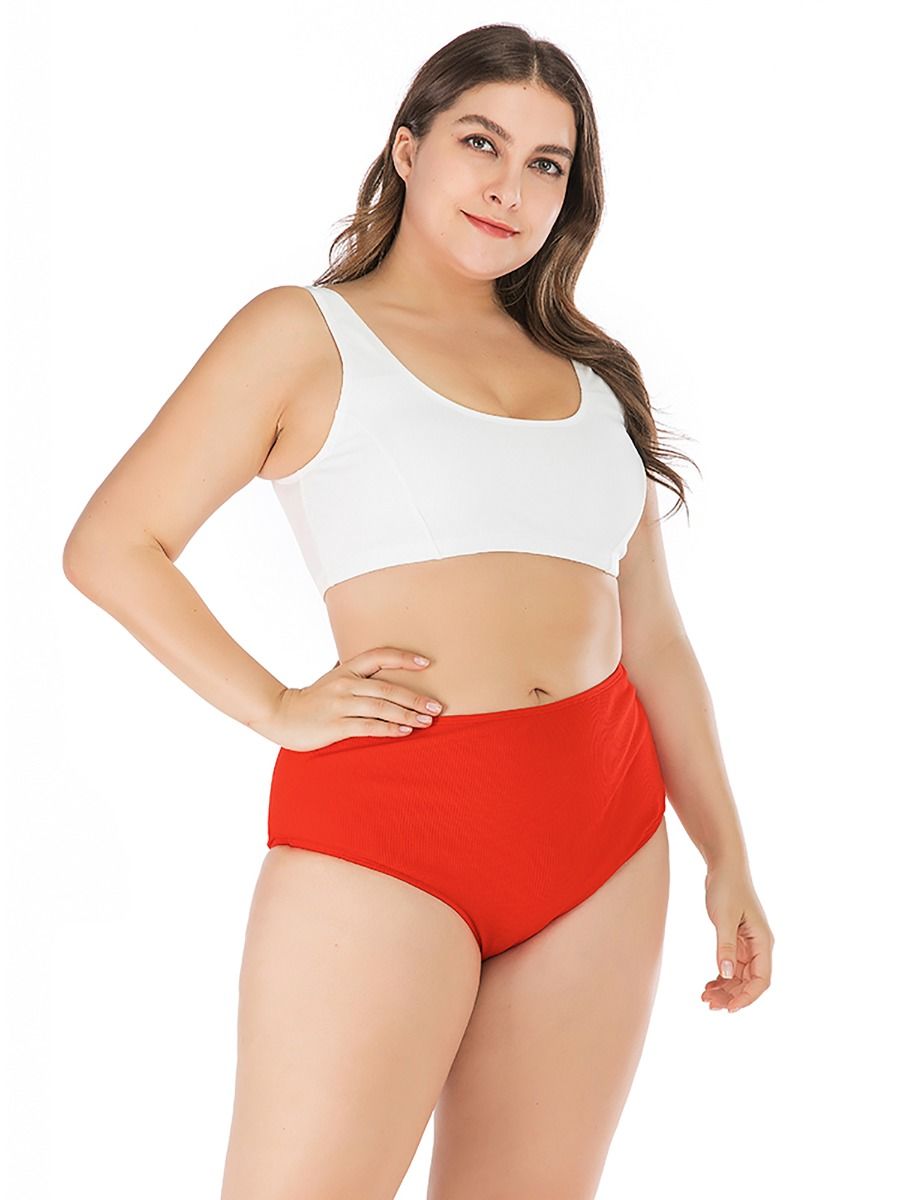 red bikini plus size