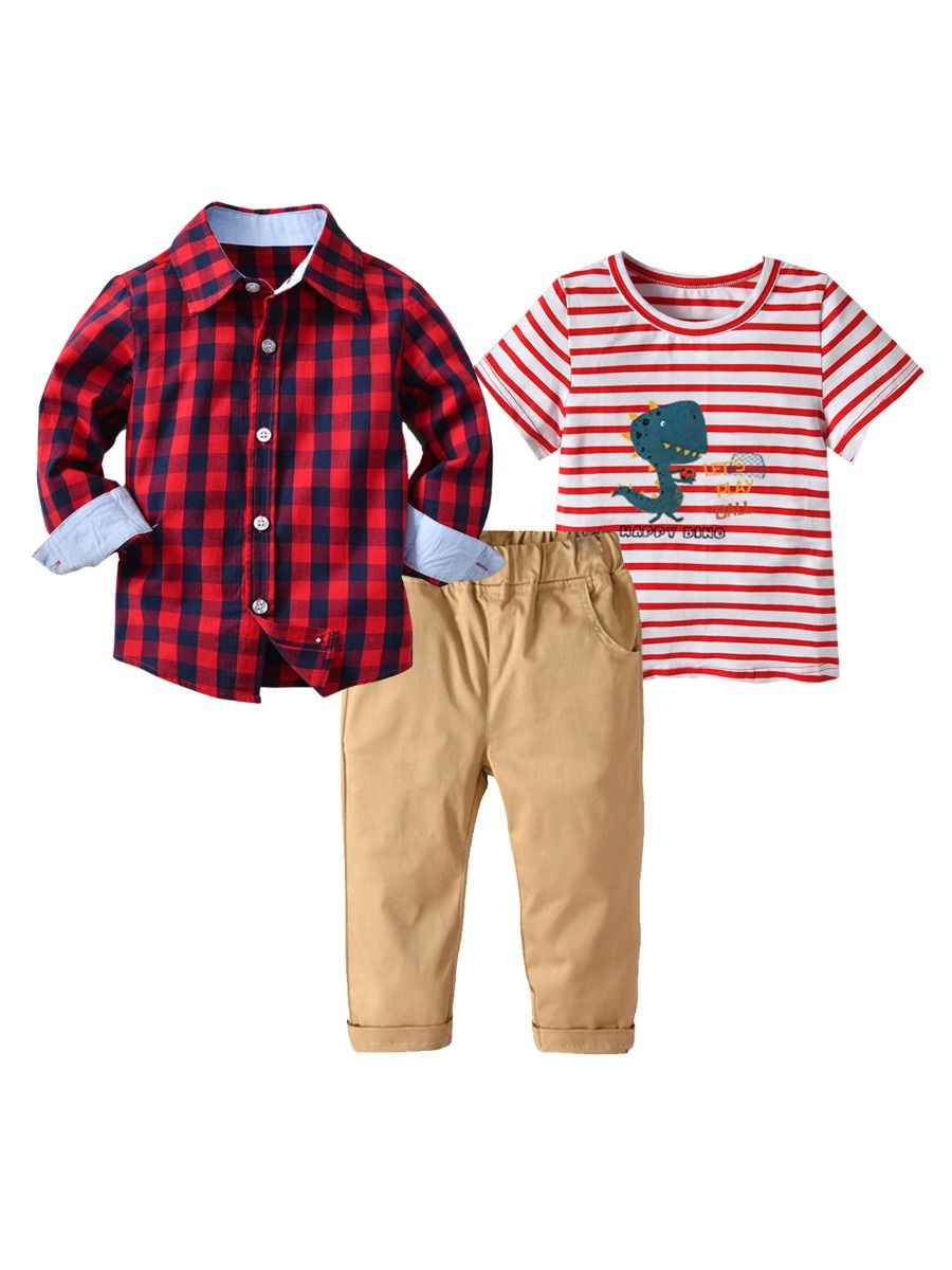 Wholesale 3Piece Spring Little Boys Clothes Outfits Pl