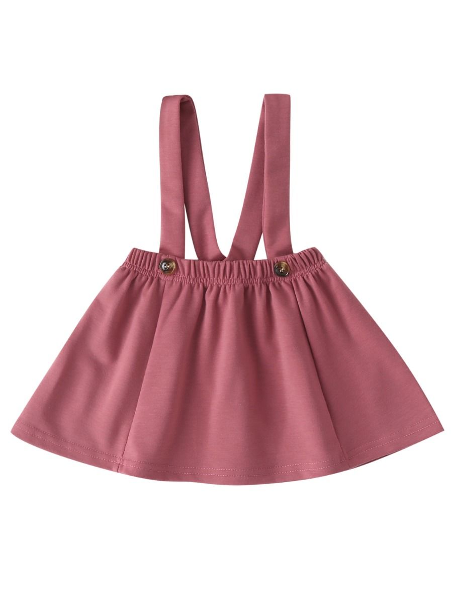 Wholesale Simple Solid Color Little Girls Jumper Skirt