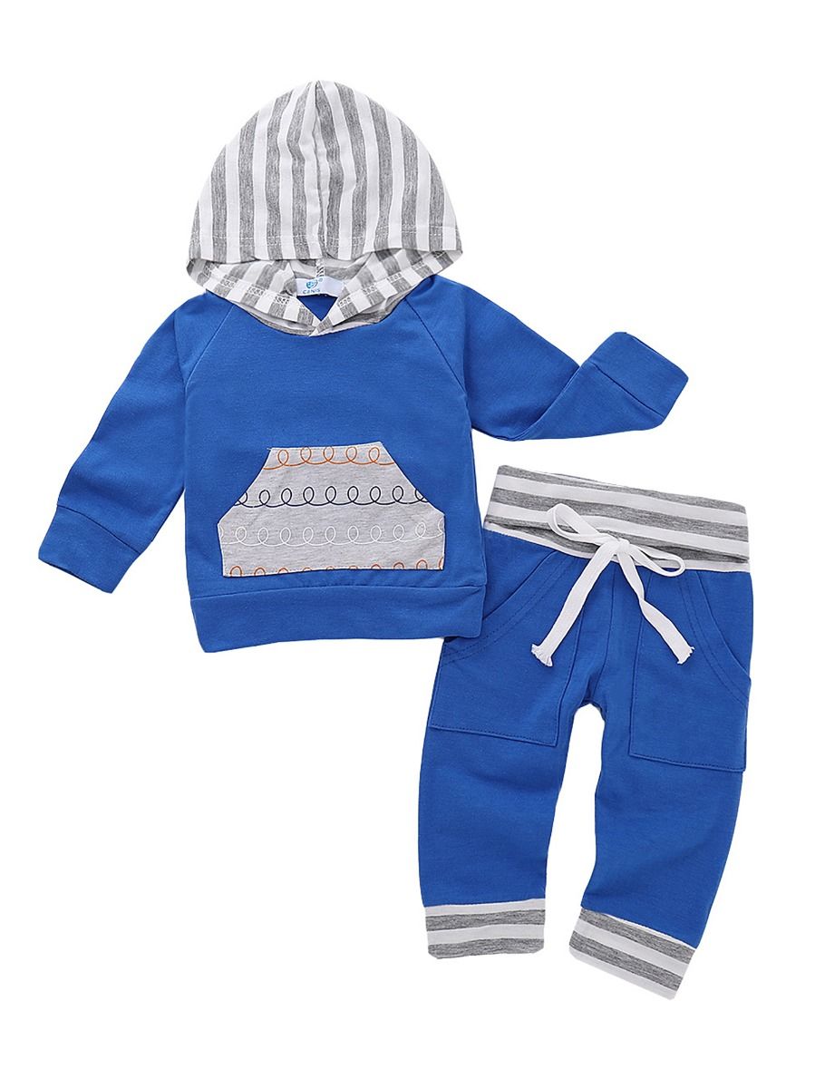 Wholesale 2-Piece Baby Blue Hoodie & Pants Outfits 2003