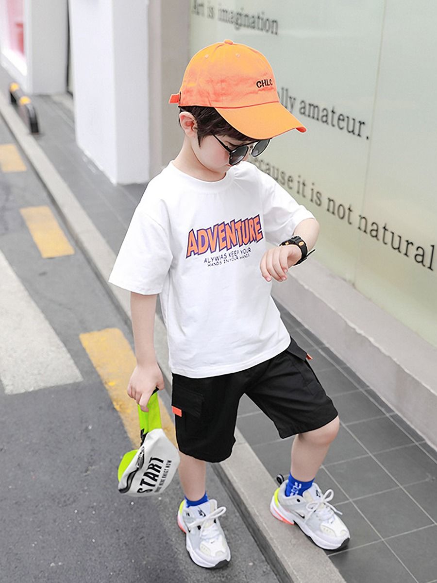 Wholesale 2Piece Fashion Little Boys Adventure Clothes