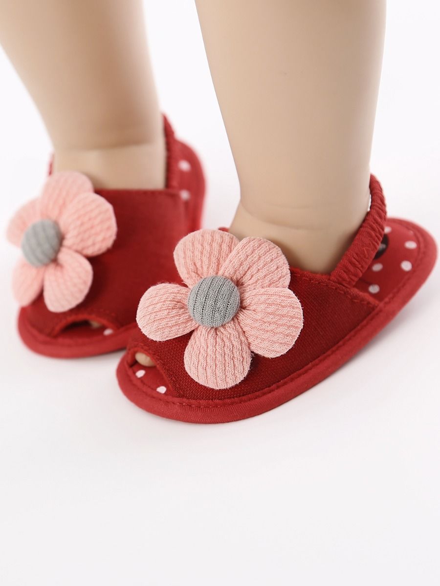 Wholesale Baby Girl Flower Trim Sandals 20032920 - kisk