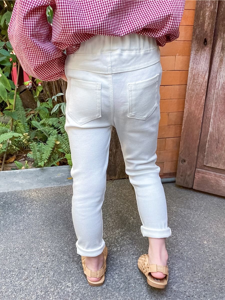 Wholesale Baby Little Girls Solid Color Leggings Pants