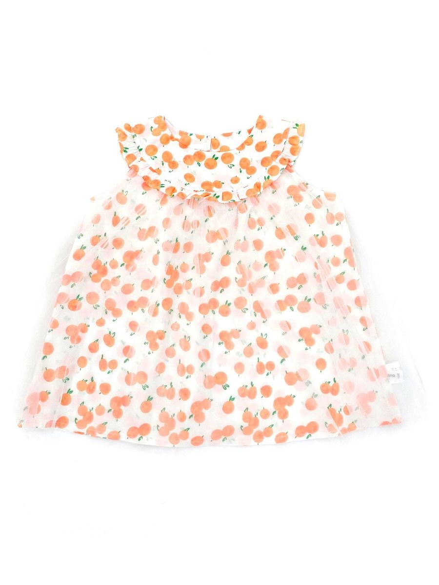 dress with oranges print