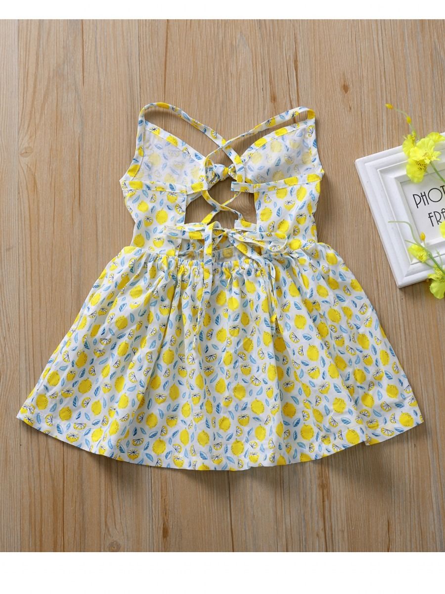 Wholesale Simple Baby Toddler Girl Backless Dress 20041