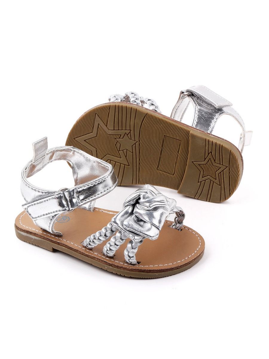Wholesale Bow Trim Baby Girl Sandals 200420558 - kiskis