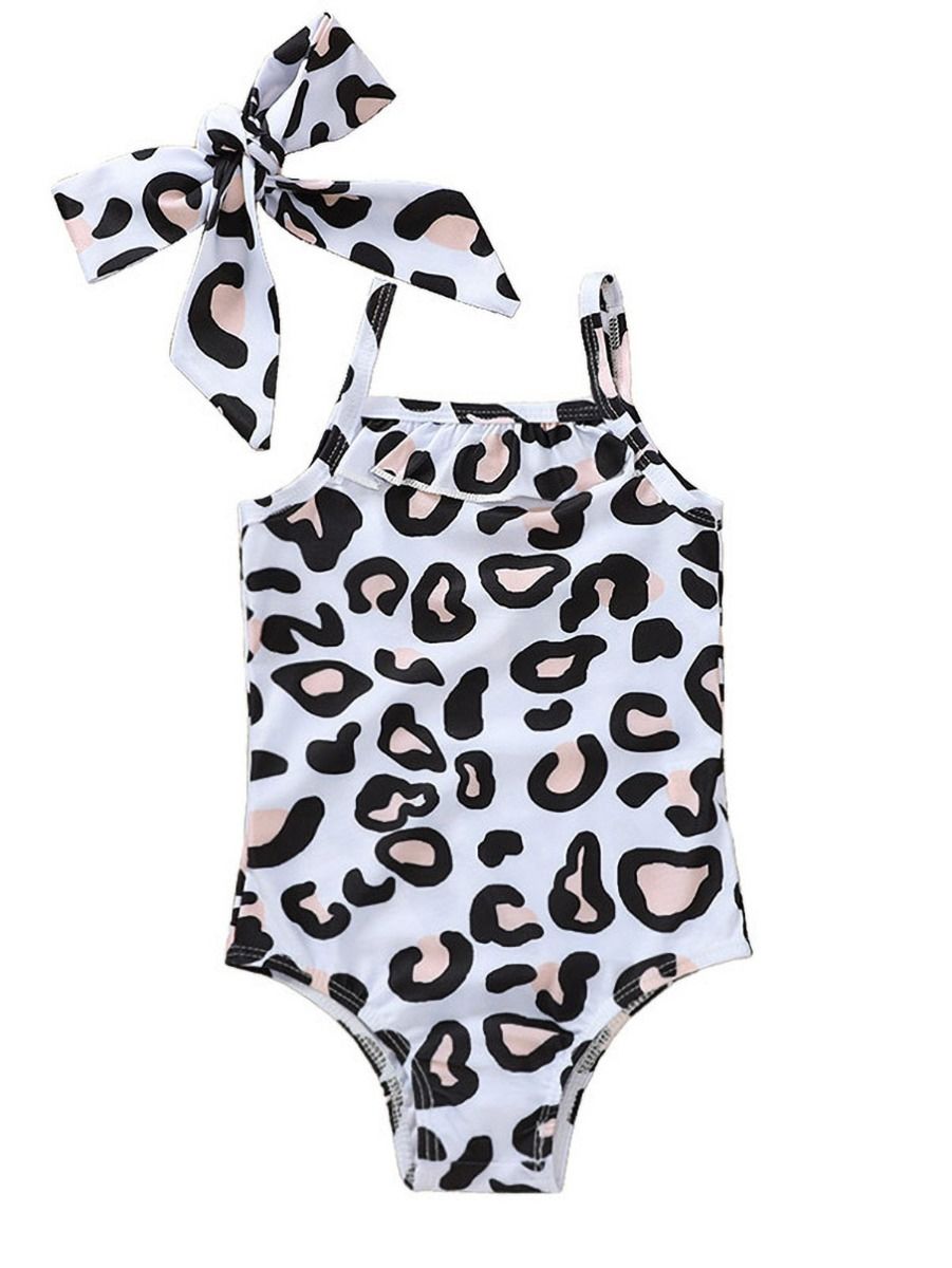 Wholesale 2-Piece Toddler Girl Leopard Print Swimwear M