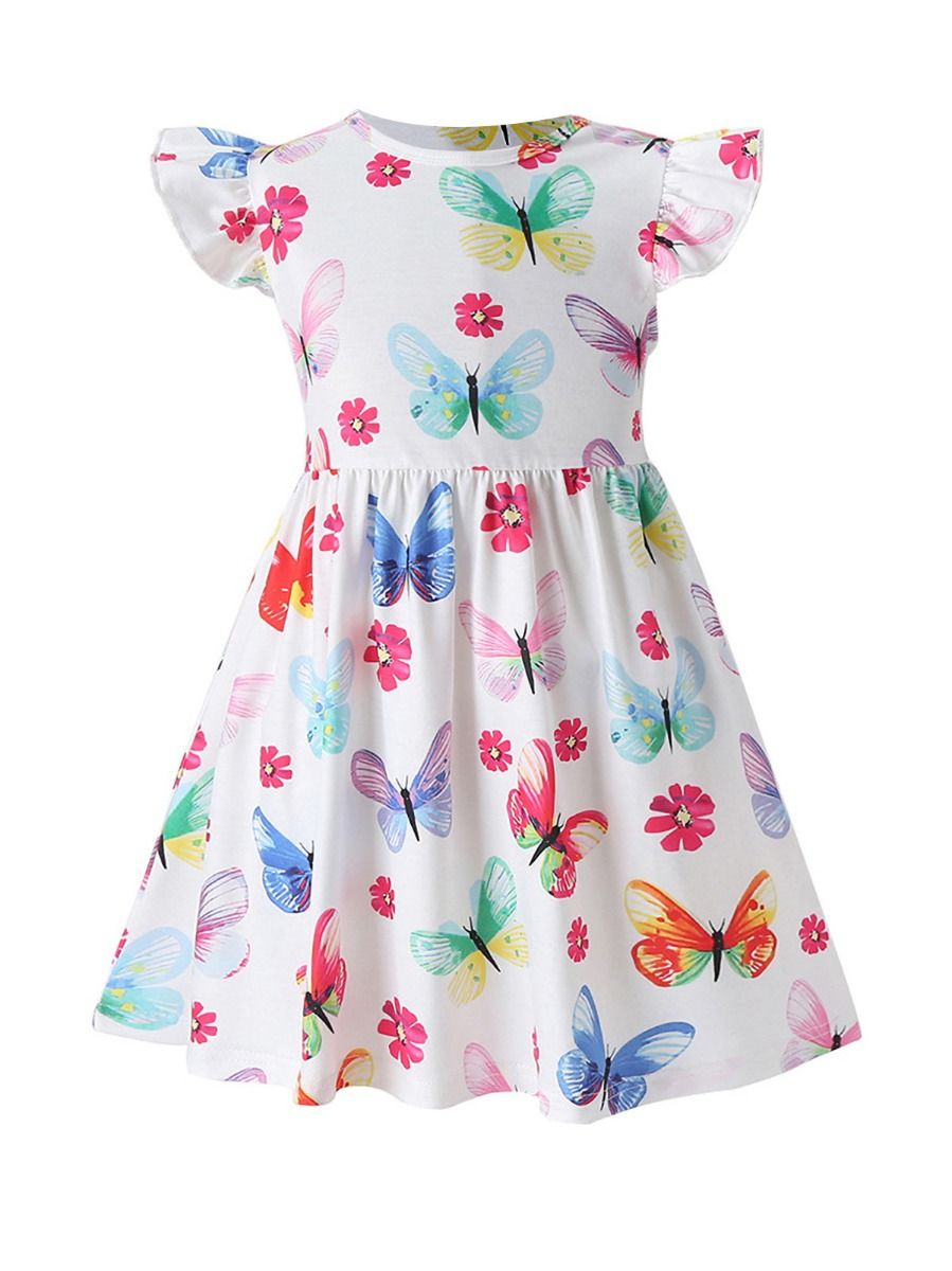 Wholesale Little Girl Flower Butterfly Dress 200505353