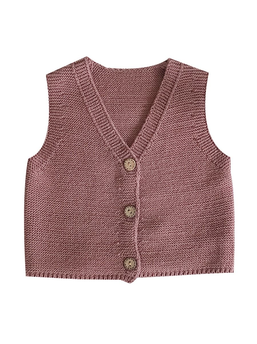 Wholesale Simple Baby Unisex Knit Vest 200507904 - kisk