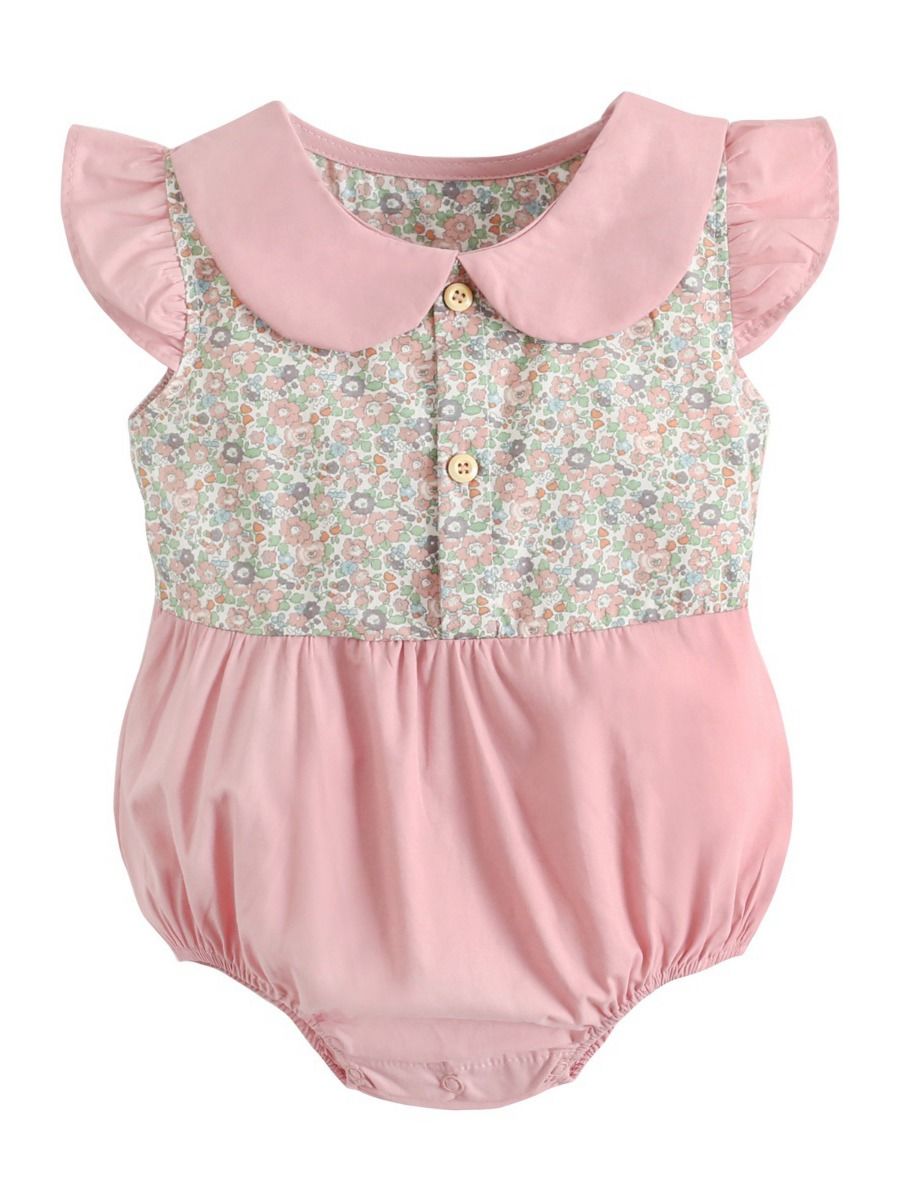 Wholesale Baby Girl Floral Fluttersleeve Bodysuit 2005