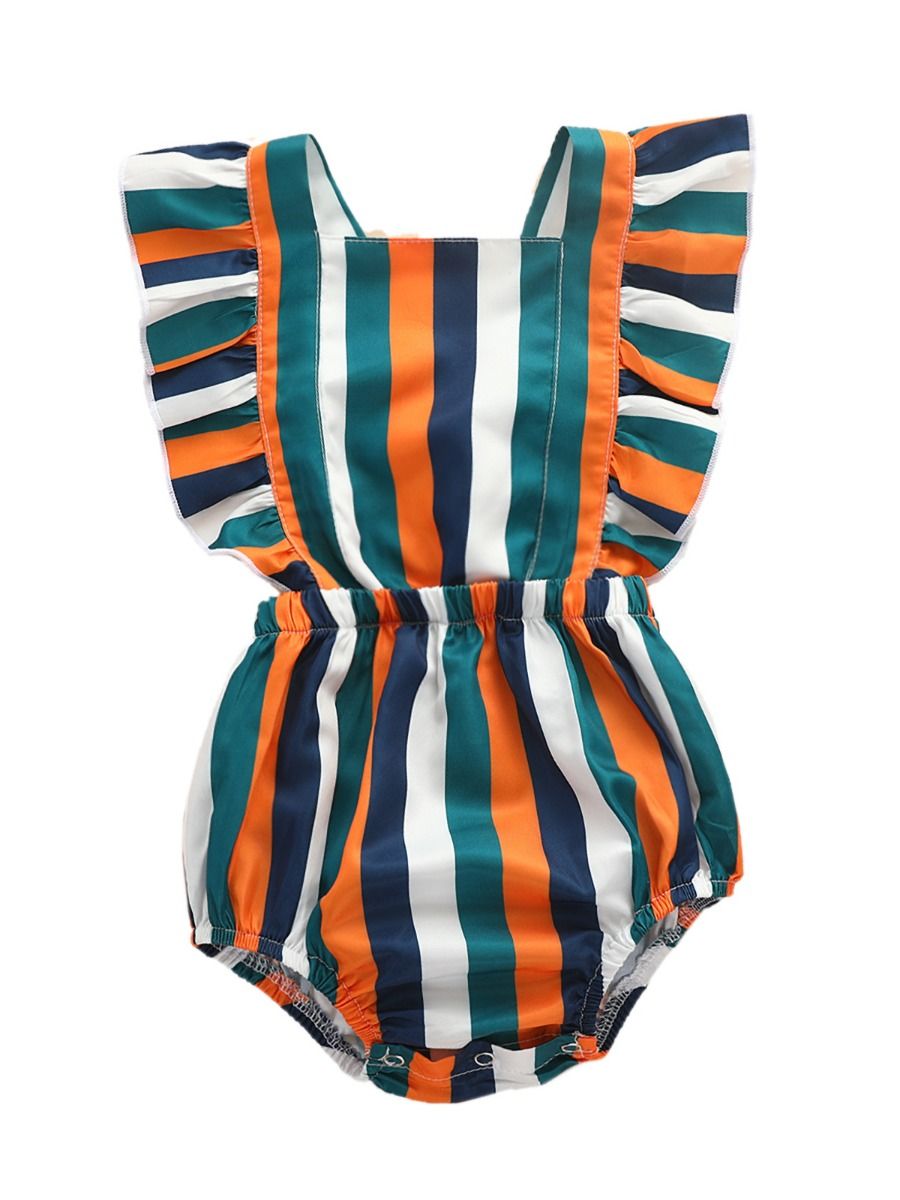 Wholesale Baby Girl Stripe Ruffle Bodysuit 20051062 k