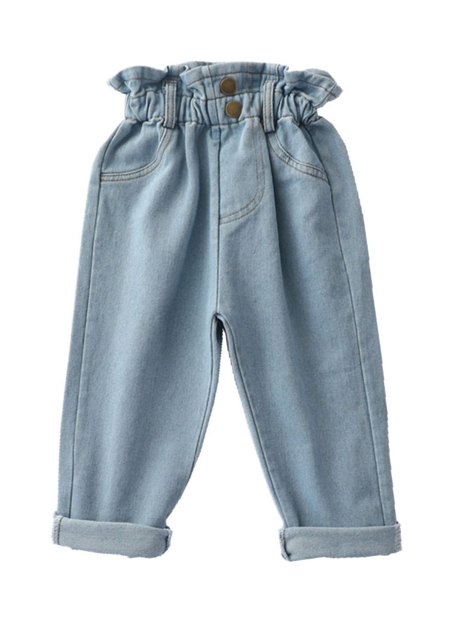 Wholesale Fashion Little Girl Street Style Jeans 200513